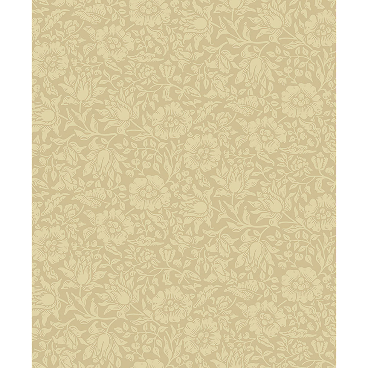 4153-82039 Mallow - William Morris Floral Vine Wallpaper - Butter - Brewster - 4153-82039 - Image 1