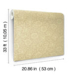 Mallow - William Morris Floral Vine Wallpaper - Butter - Brewster - 4153-82039 - Image 5