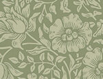 Mallow - William Morris Floral Vine Wallpaper - Green - Brewster - 4153-82041 - Image 3