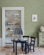 Mallow - William Morris Floral Vine Wallpaper - Green - Brewster - 4153-82041 - Image 4