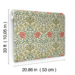William Morris Oxford Union Floral Vines Wallpaper - Green - Brewster - 4171-82043 - Image 5