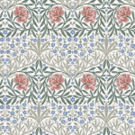 William Morris Oxford Union Floral Vines Wallpaper - Pink - Brewster - 4171-82044