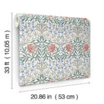 William Morris Oxford Union Floral Vines Wallpaper - Pink - Brewster - 4171-82044 - Image 5