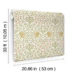 William Morris Oxford Union Floral Vines Wallpaper - Yellow - Brewster - 4171-82045 - Image 5
