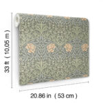 William Morris Oxford Union Floral Vines Wallpaper - Gray - Brewster - 4171-82046 - Image 5