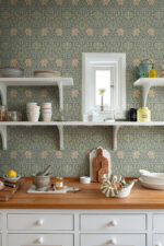 William Morris Oxford Union Floral Vines Wallpaper - Gray - Brewster - 4171-82046 - Image 4