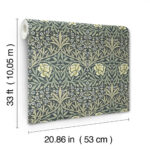 William Morris Oxford Union Floral Vines Wallpaper - Sea Green - Brewster - 4171-82047 - Image 5