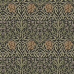 William Morris Oxford Union Floral Vines Wallpaper - Black - Brewster - 4171-82048