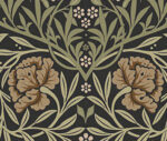 William Morris Oxford Union Floral Vines Wallpaper - Black - Brewster - 4171-82048 - Image 3