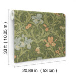 William Morris Iris Wild Gardens Floral Wallpaper - Green - Brewster - 4171-82050 - Image 5