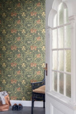 William Morris Iris Wild Gardens Floral Wallpaper - Navy - Brewster - 4171-82051 - Image 4