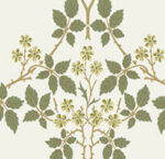 William Morris Blackberry Floral Vine Trellis Wallpaper - Chartreuse  - Brewster - 4171-82053 - Image 3