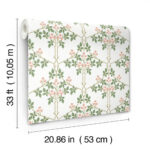 William Morris Blackberry Floral Vine Trellis Wallpaper - Pink - Brewster - 4171-82054 - Image 5