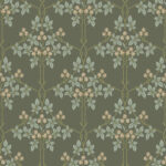 William Morris Blackberry Floral Vine Trellis Wallpaper - Grey - Brewster - 4171-82055