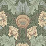 William Morris Myrtle Floral Ogee Wallpaper - Sea Green - Brewster - 4171-82059 - Image 3