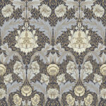 William Morris Myrtle Floral Ogee Wallpaper - Blue - Brewster - 4171-82061