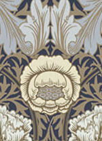 William Morris Myrtle Floral Ogee Wallpaper - Blue - Brewster - 4171-82061 - Image 3