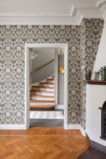 William Morris Myrtle Floral Ogee Wallpaper - Blue - Brewster - 4171-82061 - Image 4