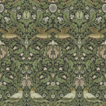 William Morris Bird Floral Thicket Wallpaper - Green - Brewster - 4171-82063
