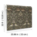 William Morris Bird Floral Thicket Wallpaper - Brown - Brewster - 4171-82064 - Image 5