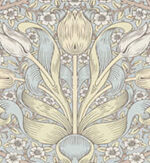 William Morris Spring Thicket Tulip Damask Wallpaper - Light Blue - Brewster - 4171-82066 - Image 3