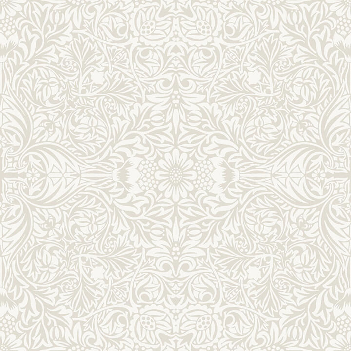 4171-82069 William Morris Intricate Ceiling Floral Wallpaper - Dove - Brewster - 4171-82069 - Image 1