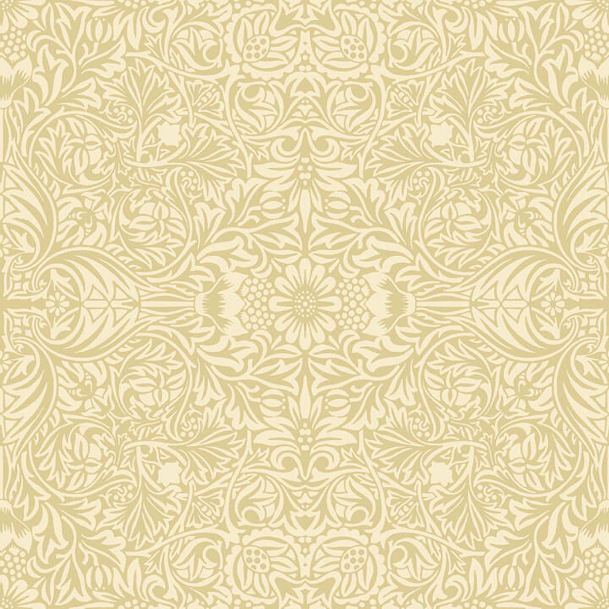 4171-82070 William Morris Intricate Ceiling Floral Wallpaper - Yellows - Brewster - 4171-82070 - Image 1