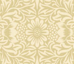 William Morris Intricate Ceiling Floral Wallpaper - Yellows - Brewster - 4171-82070 - Image 3