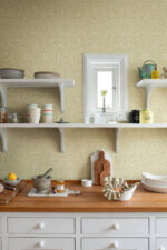 William Morris Intricate Ceiling Floral Wallpaper - Yellows - Brewster - 4171-82070 - Image 4