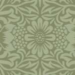 William Morris Intricate Ceiling Floral Wallpaper - Greens - Brewster - 4171-82071 - Image 3