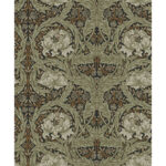 William Morris African Marigold Floral Wallpaper - Black - Brewster - 4171-82073