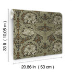 William Morris African Marigold Floral Wallpaper - Black - Brewster - 4171-82073 - Image 5