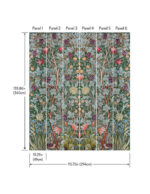 William Morris Vine Embroidery Wallpaper Mural - Sea Green - Brewster - 4171-HT84001 - Image 5