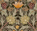 William Morris Vine Embroidery Wallpaper Mural - Green - Brewster - 4171-HT84004 - Image 3