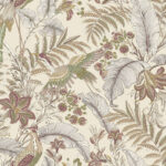 Antonina Vella - Heronwood Floral Heron Wallpaper - Mulberry - York - AB3101