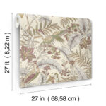 Antonina Vella - Heronwood Floral Heron Wallpaper - Mulberry - York - AB3101 - Image 6