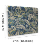 Antonina Vella - Heronwood Floral Heron Wallpaper - Navy - York - AB3103 - Image 6