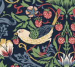 Fragaria Garden Folk Art Look Wallpaper  - Midnight Blue - Wallquest - ET11202 - Image 3