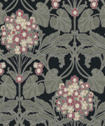 Floral Hydrangea Wallpaper - Ebony, Rose - Seabrook - Wallquest - ET12110