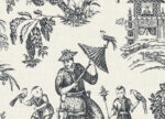 French Country Chinois Oriental Toile Scenic Wallpaper - Graphite - Wallquest - FC61800 - Image 3