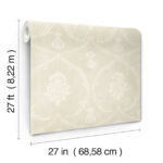 Ronald Redding Royal Damask Wallpaper - Beige - York - MX9641 - Image 6