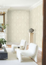 Ronald Redding Royal Damask Wallpaper - Beige - York - MX9641 - Image 5