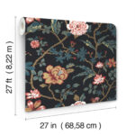 Ronald Redding Courtyard Botanical Floral Wallpaper - Scarlet - York - MX9656 - Image 6