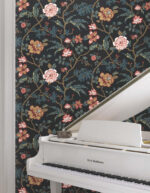 Ronald Redding Courtyard Botanical Floral Wallpaper - Scarlet - York - MX9656 - Image 5
