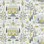 Camont Houses and Trees Wallpaper - Linen, Gold - York - RI5107
