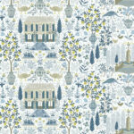 Camont Houses and Trees Wallpaper - Linen, Gold - York - RI5107