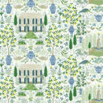 Camont Houses and Trees Wallpaper - Linen, Gold - York - RI5107