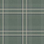 Ronald Redding Country Club Plaid Faux Linen Wallpaper - Green - York - 4211-83563