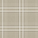Ronald Redding Country Club Plaid Faux Linen Wallpaper - Taupe - York - 4211-83564
