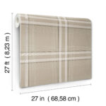 Ronald Redding Country Club Plaid Faux Linen Wallpaper - Taupe - York - 4211-83564 - Image 6